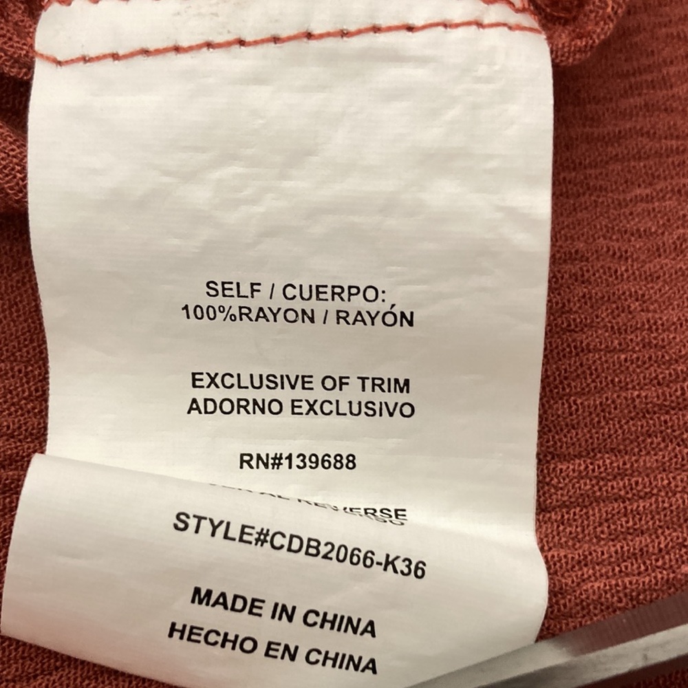 Coco + Jaimeson Size L Boho Apricot Color Midi Dr… - image 8